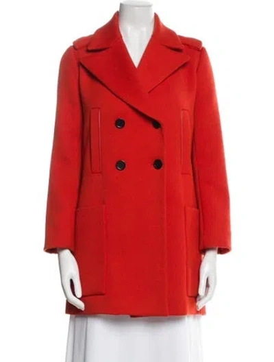 Pre-owned Maje Peacoat In Orange