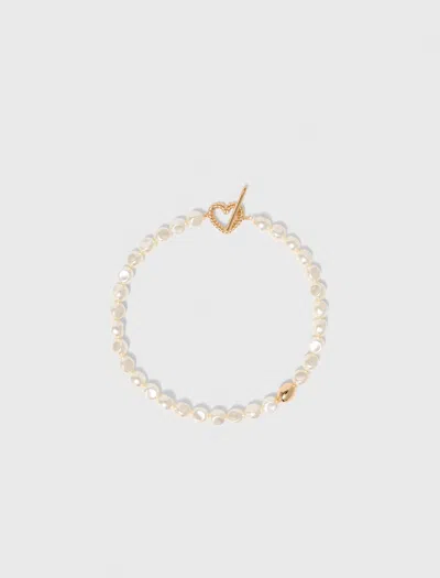 Maje Pearl Choker Necklace In Gold