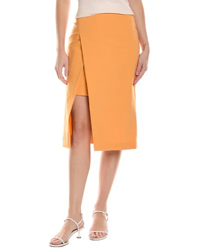 Maje Pencil Skirt In Orange