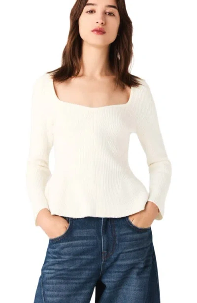 Maje Peplum Sweater In Brown