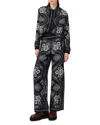 Maje Flowing Print Trousers In Black