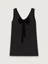 Maje Pinafore Dress With Velvet Collar In Black