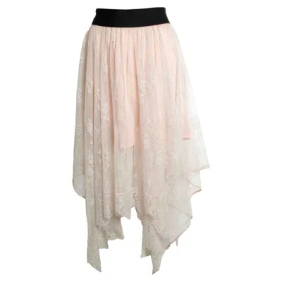 Pre-owned Maje , Pink Lace Skirt