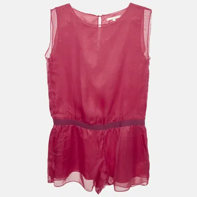 Maje Pink Silk Playsuit