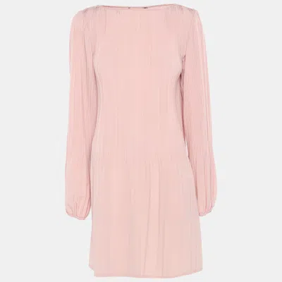 Maje Pink Viscose Dress In Multi