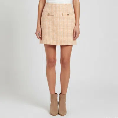 Pre-owned Maje Pink/orange Tweed Mini Skirt S