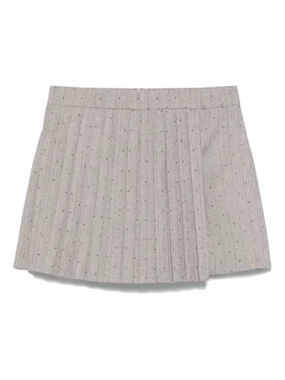 Maje Pinstriped Skorts In Gray