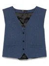 Maje Pinstriped Vest In Blue