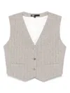 Maje Pinstriped Vest In Neutral