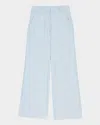 Maje Pipa Wide-leg Suit Trousers In Blue