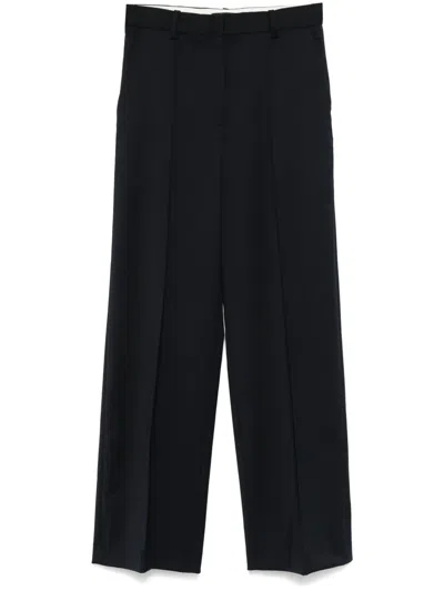 Maje Piped-trim Tailored Trousers In Blue