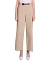Maje Piuma Wide-leg Cotton Gabardine Trousers In Light Beige