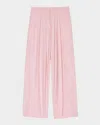 Maje Pivaldor Pleated Pants In Pink