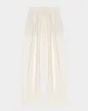 Maje Womens Wide-leg High-rise Woven Trousers Blanc In Ecru