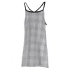 Maje Plaid Cross-strap Mini Dress In Grey Polyester