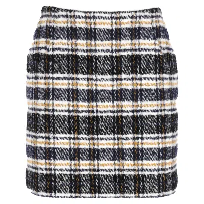 Maje Plaid Mini Skirt In Multicolor Acrylic