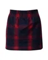 Maje Plaid Mini Skirt In Multicolor Wool In Multi