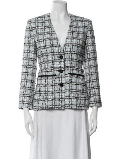 Pre-owned Maje Plaid Print Blazer