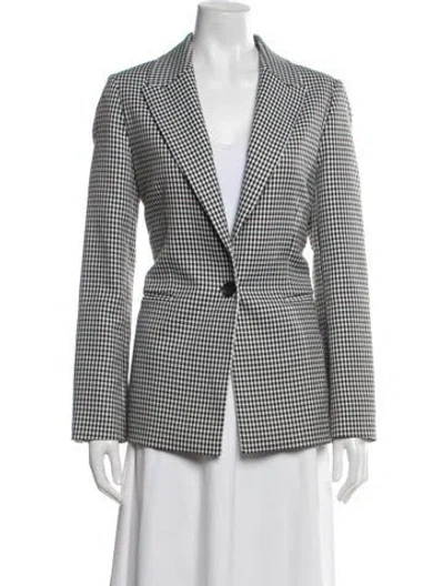 Pre-owned Maje Plaid Print Blazer In Blue