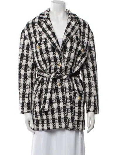 Pre-owned Maje Plaid Print Blazer In Multi