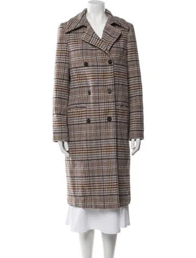 Pre-owned Maje Plaid Print Blazer In Multi