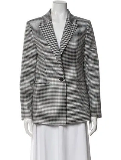 Pre-owned Maje Plaid Print Blazer In Multi