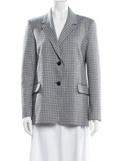 Pre-owned Maje Plaid Print Blazer In Multi