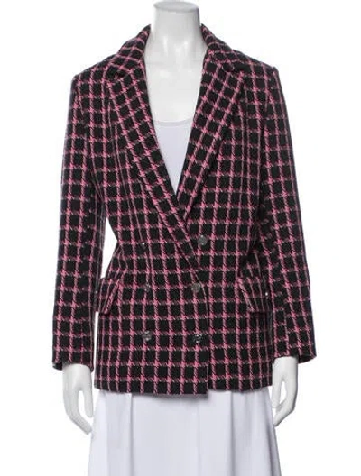Pre-owned Maje Plaid Print Blazer In Multi