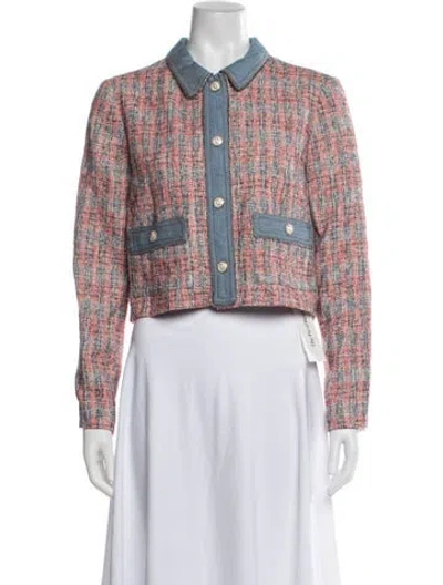 Pre-owned Maje Plaid Print Blazer In Multi