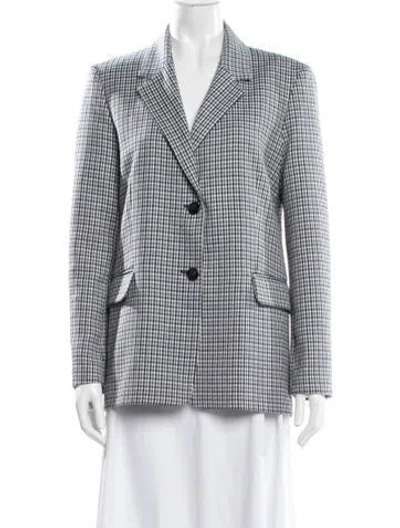 Pre-owned Maje Plaid Print Blazer In Multicolor