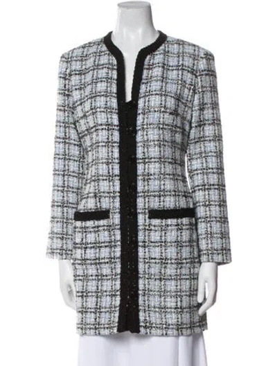Pre-owned Maje Plaid Print Coat