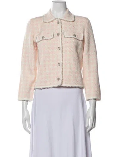 Pre-owned Maje Plaid Print Jacket In Neutrals