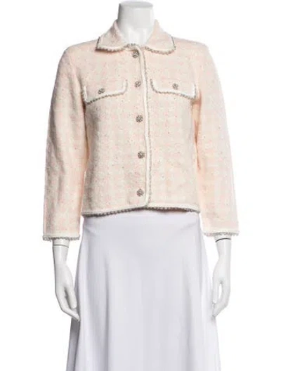 Pre-owned Maje Plaid Print Jacket In Neutrals