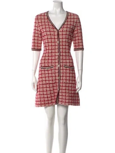 Pre-owned Maje Plaid Print Mini Dress