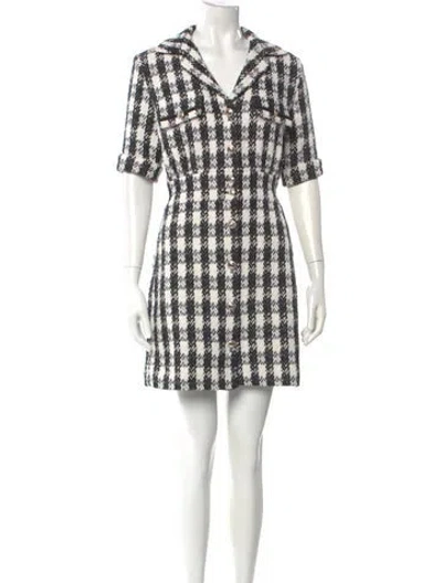 Pre-owned Maje Plaid Print Mini Dress