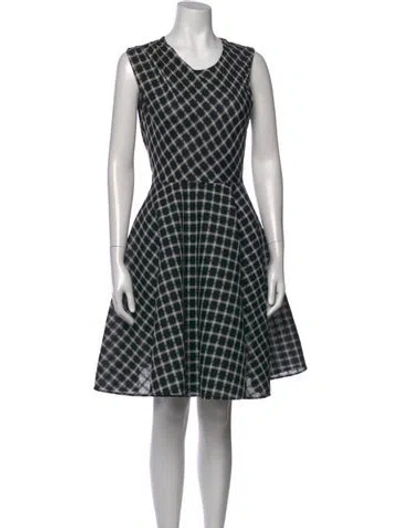 Pre-owned Maje Plaid Print Mini Dress In Black