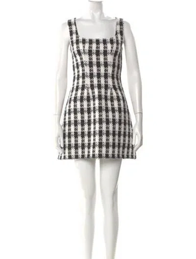 Pre-owned Maje Plaid Print Mini Dress In Multi