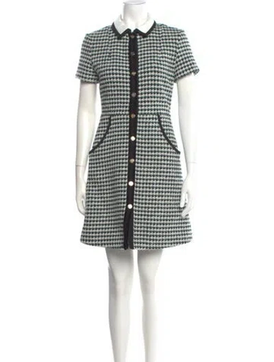 Pre-owned Maje Plaid Print Mini Dress In Multi