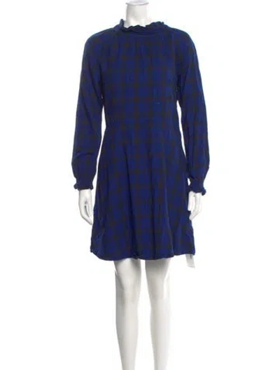 Pre-owned Maje Plaid Print Mini Dress In Multi