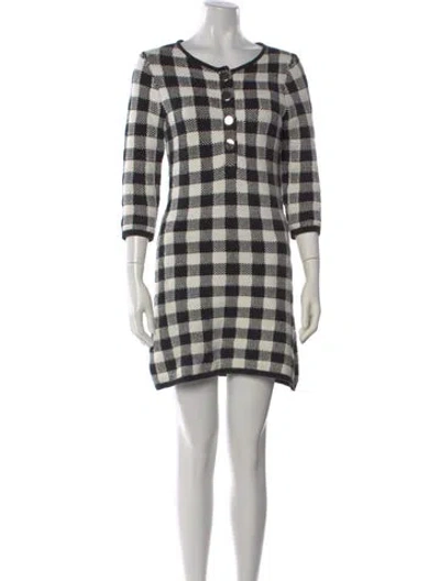 Pre-owned Maje Plaid Print Mini Dress In Multi