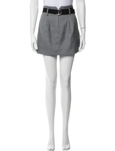 Pre-owned Maje Plaid Print Mini Shorts In Blue