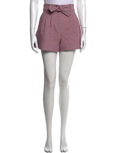 Pre-owned Maje Plaid Print Mini Shorts In Pink