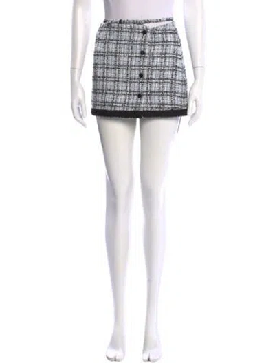 Pre-owned Maje Plaid Print Mini Skirt