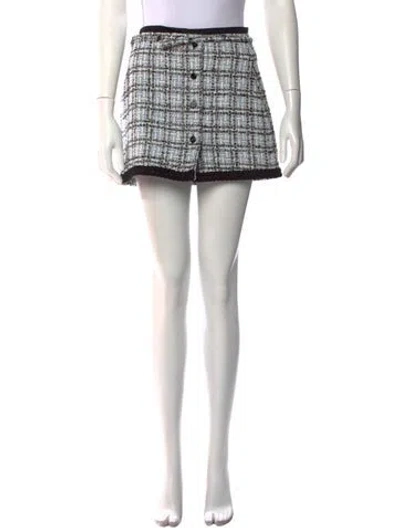 Pre-owned Maje Plaid Print Mini Skirt