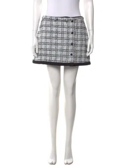 Pre-owned Maje Plaid Print Mini Skirt