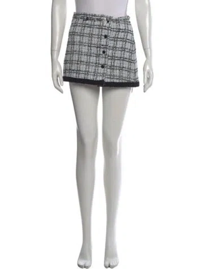 Pre-owned Maje Plaid Print Mini Skirt
