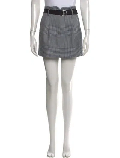 Pre-owned Maje Plaid Print Mini Skirt In Multi