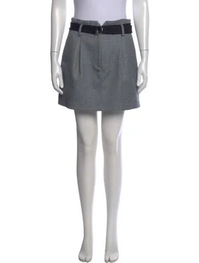 Pre-owned Maje Plaid Print Mini Skirt In Multi