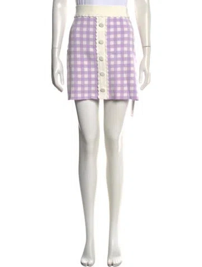 Pre-owned Maje Plaid Print Mini Skirt In Multi