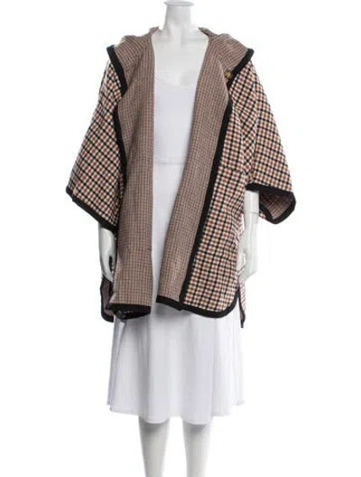 Pre-owned Maje Plaid Print Open Front Sweater In Multicolor